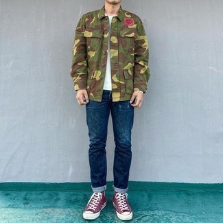 Olivgrüne Camouflage Feldjacke kombinieren – 33 Herren Outfits