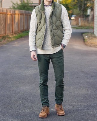 Welche Strickpullover mit olivgrüner Chinohose zu tragen – 23 Herren Outfits