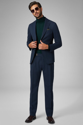 Olivgrünes Einstecktuch mit Paisley-Muster kombinieren – 12 Herren Outfits
