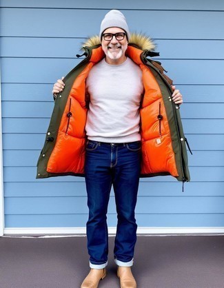 Welche Sweatshirts mit olivgrünen Parka zu tragen – 13 Herren Outfits