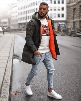 Welche Sweatshirts mit olivgrünen Parka zu tragen – 13 Herren Outfits
