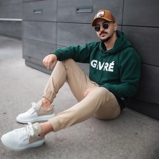 Olivgrünen bedruckten Pullover kombinieren – 73 Herren Outfits