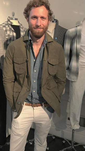 Welche Jeans mit olivgrüner Shirtjacke zu tragen – 439 Herren Outfits