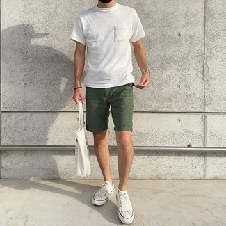 Olivgrüne Shorts kombinieren – 430 Herren Outfits