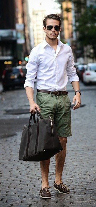 Olivgrüne Shorts kombinieren – 430 Herren Outfits