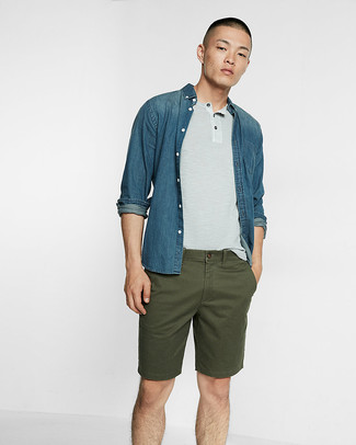 Olivgrüne Shorts kombinieren – 430 Herren Outfits