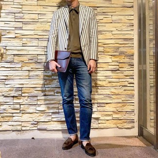 Welche Sakkos mit olivgrüner Slipper mit Quasten zu tragen – 35 Herren Outfits