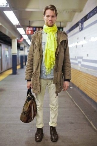 Orange Chinohose kombinieren – 20 Herren Outfits kalt Wetter