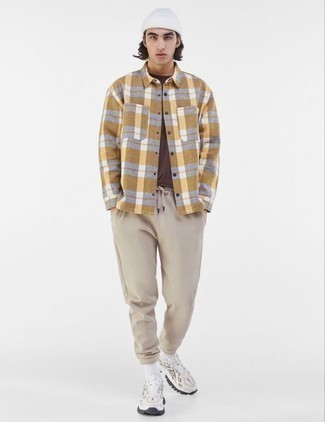 Orange Flanell Langarmhemd kombinieren – 17 Herren Outfits