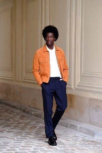 Orange Harrington-Jacke kombinieren – 14 Herren Outfits