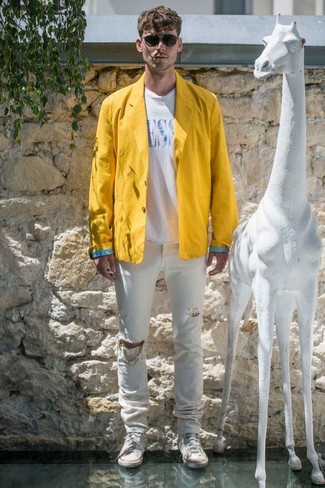 Orange Jacke kombinieren – 1 Herren Outfits heiß Wetter