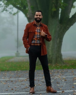 Orange Lederuhr kombinieren – 27 Herren Outfits