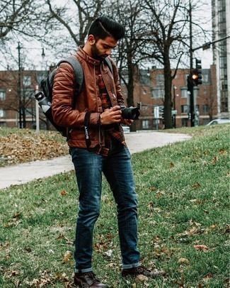 Welche Freizeitstiefel mit orange Langarmhemdes zu tragen – 17 Herren Outfits