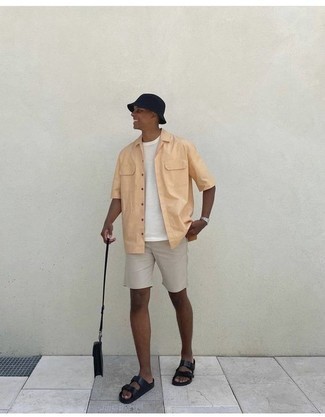 Orange Kurzarmhemd kombinieren – 208 Herren Outfits