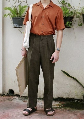 Orange Kurzarmhemd kombinieren – 208 Herren Outfits