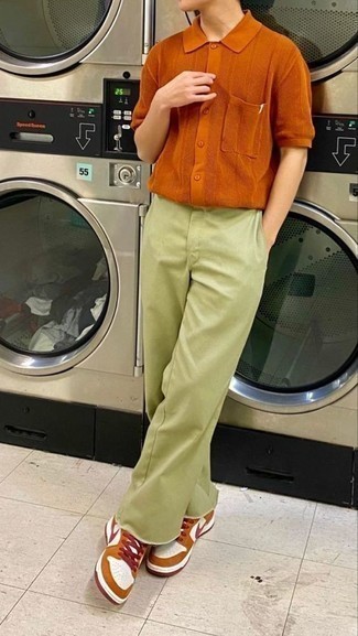 Orange Kurzarmhemd kombinieren – 208 Herren Outfits
