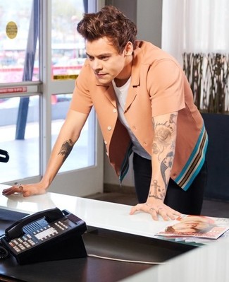 Orange Kurzarmhemd kombinieren – 208 Herren Outfits