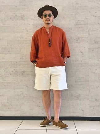 Orange Kurzarmhemd kombinieren – 208 Herren Outfits