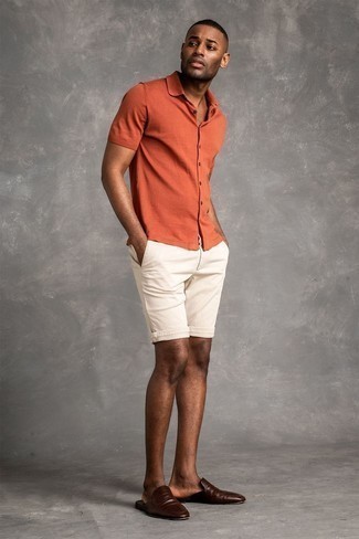 Orange Kurzarmhemd kombinieren – 208 Herren Outfits