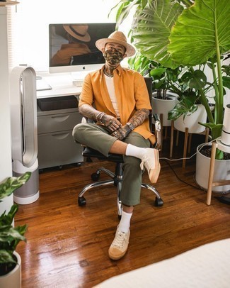Orange Kurzarmhemd kombinieren – 208 Herren Outfits