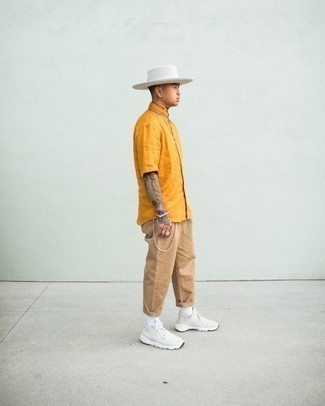 Orange Kurzarmhemd kombinieren – 208 Herren Outfits