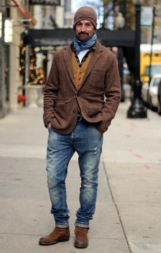 Orange Wollweste kombinieren – 7 Herren Outfits