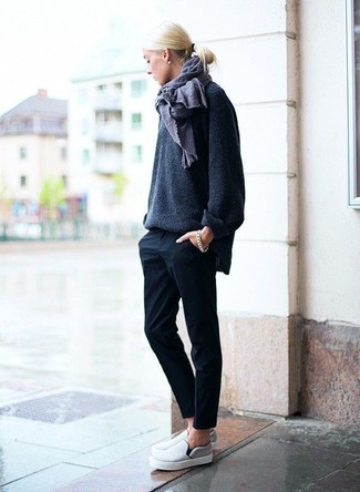 dunkelgrauer Oversize Pullover von Uma Wang