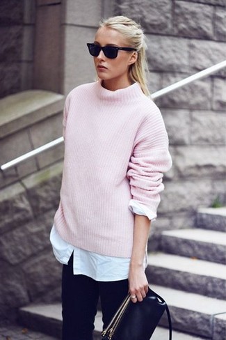 rosa Oversize Pullover von Only