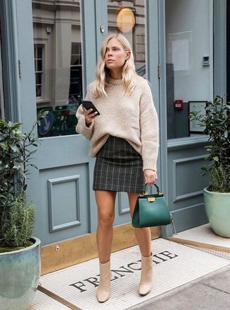 Wie Oversize Pullover mit Minirockes zu kombinieren – 36 Damen Outfits