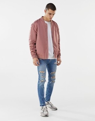 Rosa Bomberjacke kombinieren – 25 Herren Outfits