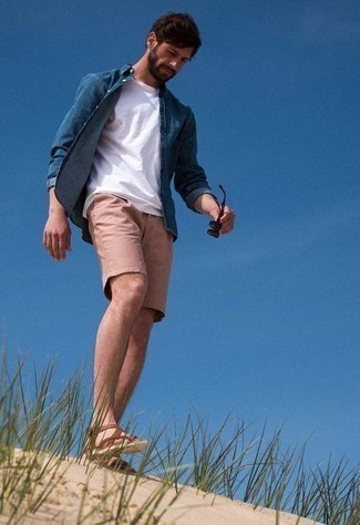 Rosa Shorts kombinieren für Herren