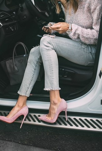 Rosa Wildleder Pumps kombinieren – 56 Damen Outfits