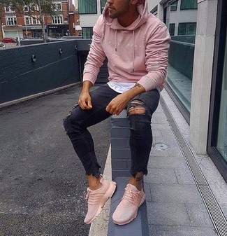 Rosa Pullover kombinieren – 232 Frühling Herren Outfits