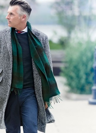 Schal mit Schottenmuster kombinieren – 173 Herren Outfits kalt Wetter
