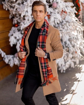 Schal mit Schottenmuster kombinieren – 173 Herren Outfits kalt Wetter