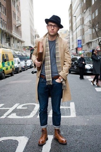 Schal mit Schottenmuster kombinieren – 173 Herren Outfits kalt Wetter