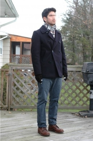 Schal mit Schottenmuster kombinieren – 173 Herren Outfits kalt Wetter