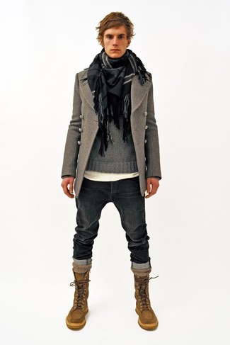 Schal mit Schottenmuster kombinieren – 173 Herren Outfits kalt Wetter