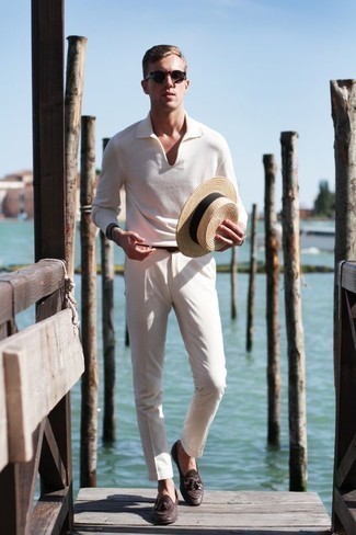 weißer Polo Pullover von Brunello Cucinelli