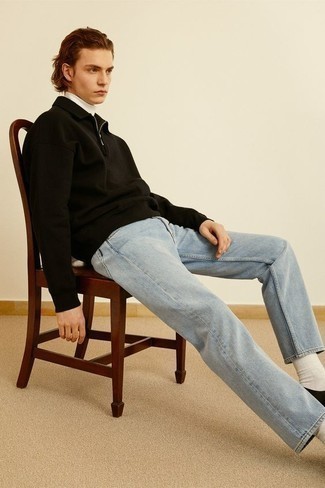 schwarzer Pullover von Luis Trenker