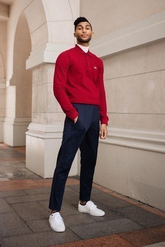 roter Polo Pullover von Fred Perry