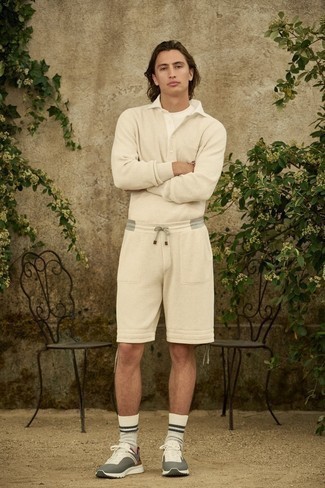 hellbeige Polo Pullover von Emporio Armani