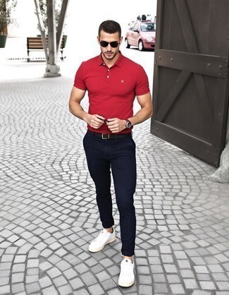 rotes Polohemd von BLEND