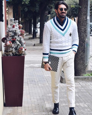 Bedruckte Ledertaschen kombinieren – 16 Frühling Herren Outfits