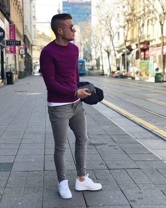 Bedruckte Ledertaschen kombinieren – 16 Frühling Herren Outfits