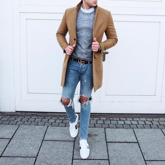 Bedruckte Schuhe kombinieren – 122 Herren Outfits kalt Wetter