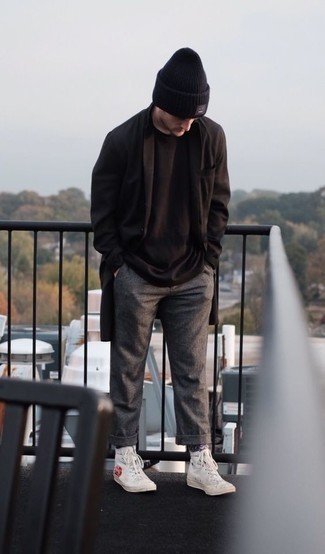 Bedruckte Schuhe kombinieren – 68 Casual Herren Outfits kalt Wetter