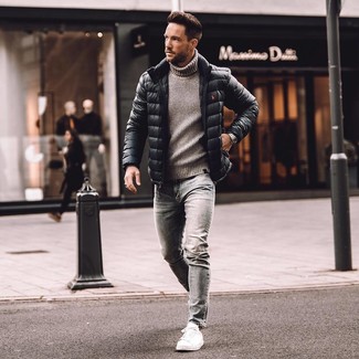 Wie Daunenjacke mit niedriger Sneakers zu kombinieren – 301 Herren Outfits
