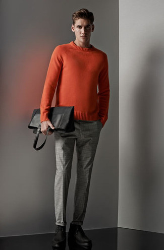 orange Pullover mit einem Rundhalsausschnitt von Marc O'Polo