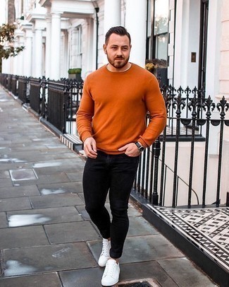 orange Pullover mit einem Rundhalsausschnitt von New Look